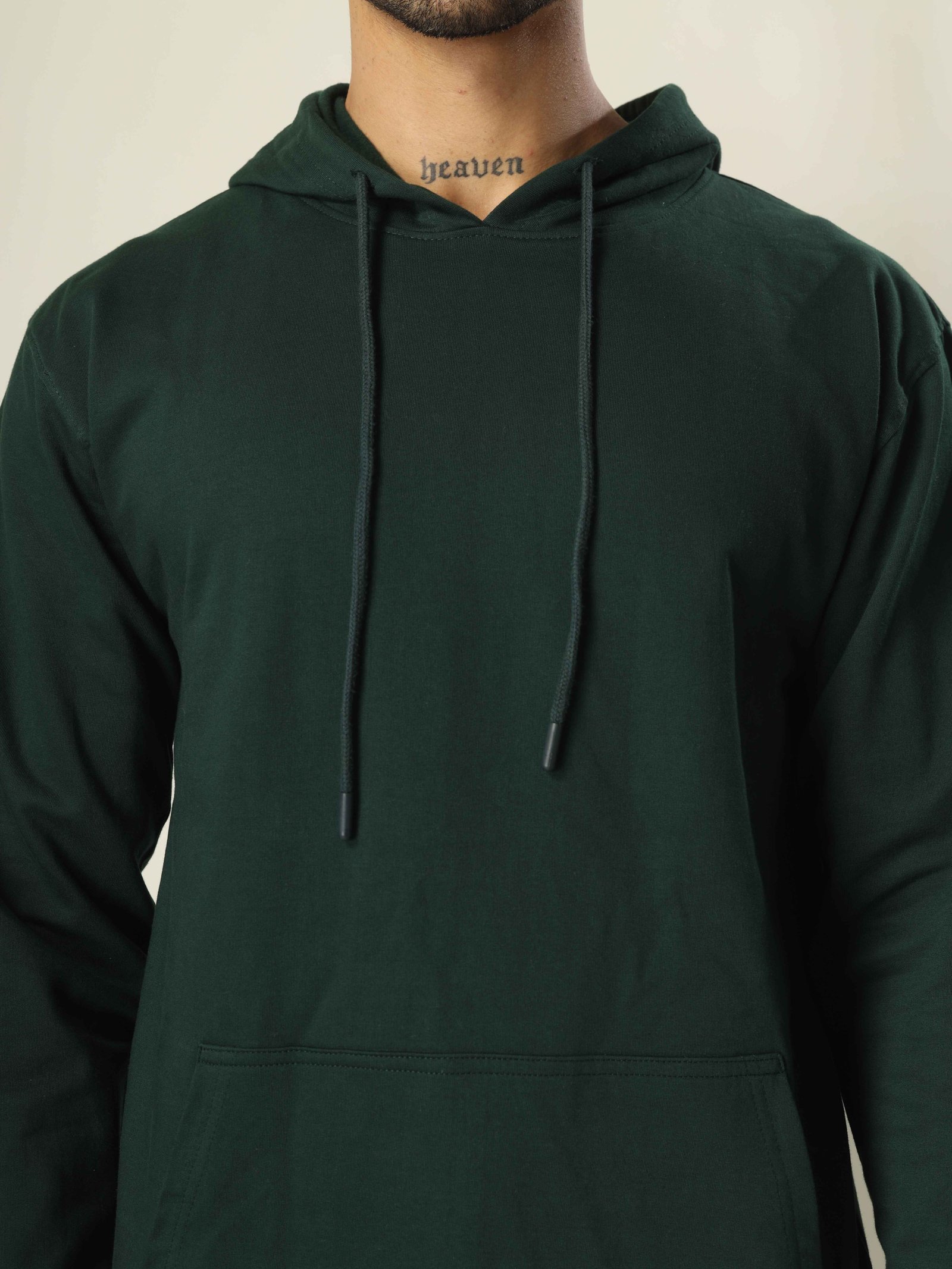 Hoodie Unisex Solid  Green